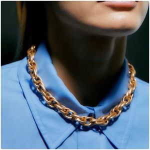 GOLDEN METAL LINK NECKLACE